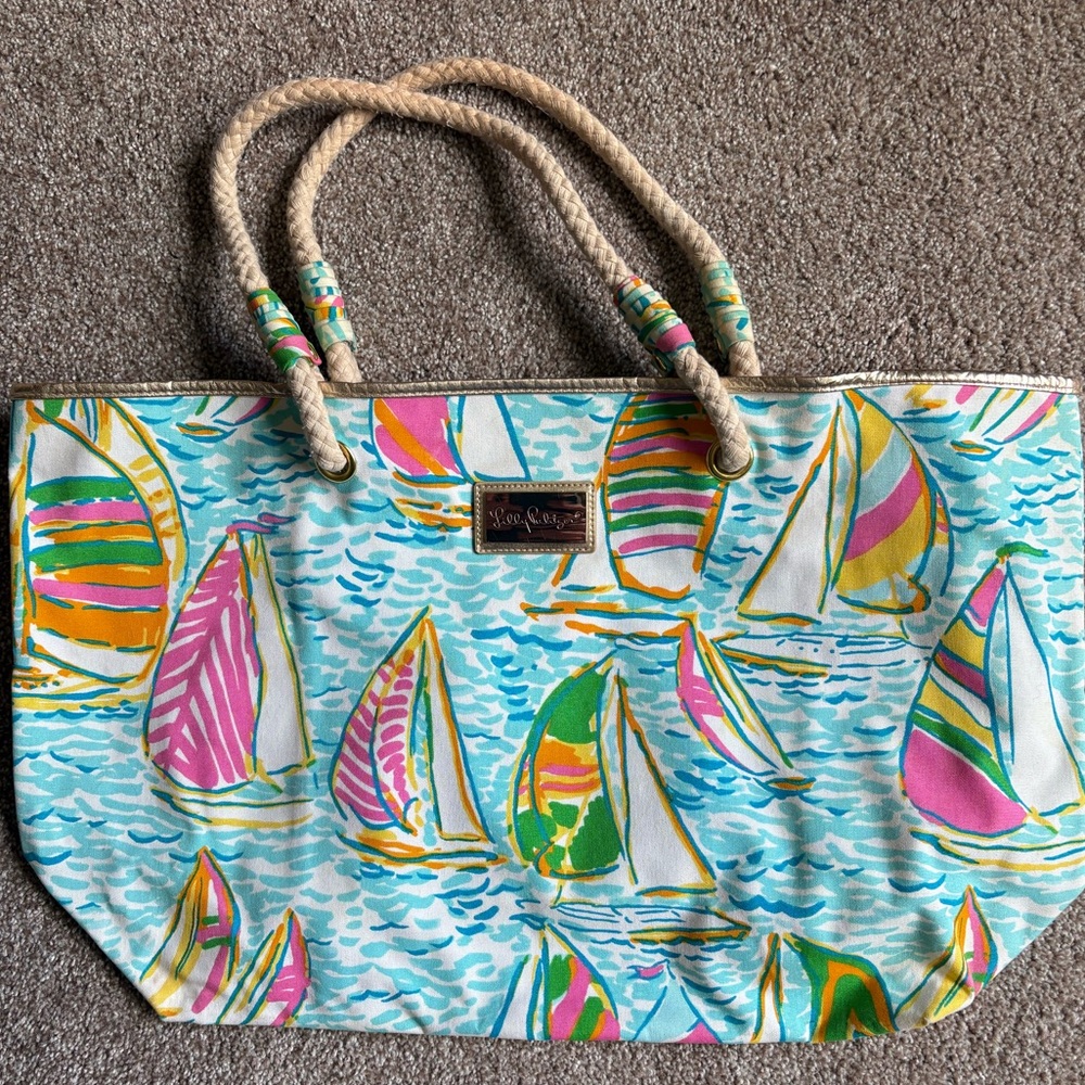 Lilly Pulitzer Canvas Beach Tote